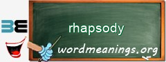 WordMeaning blackboard for rhapsody